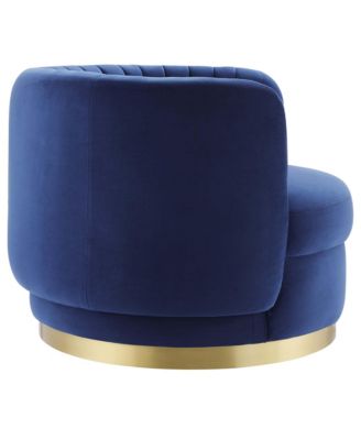 Embrace Tufted Performance Velvet Swivel Chair