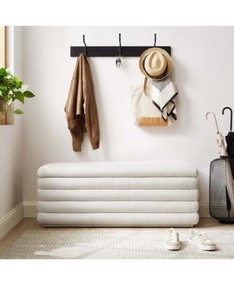 Mezzo Boucle Upholstered Storage Bench