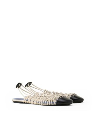 Women's Knitline Slingback Ballerina in Leather