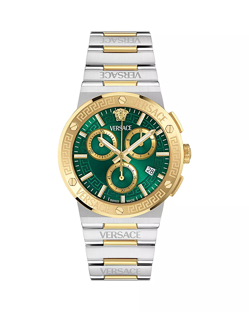 Versace Greca Logo Chronograph Bracelet Watch, 40mm
