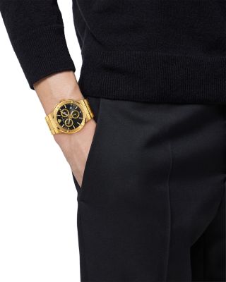 Greca Logo Chronograph Bracelet Watch, 40mm