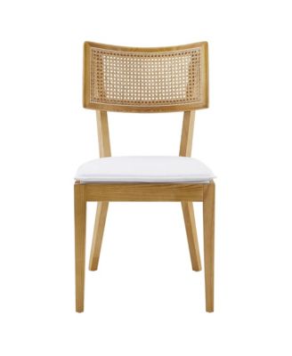 Caledonia Fabric Upholstered Wood Dining Chair, Set of 2