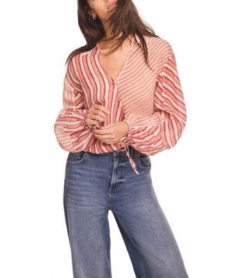  Women's Striped Wrap Shirt