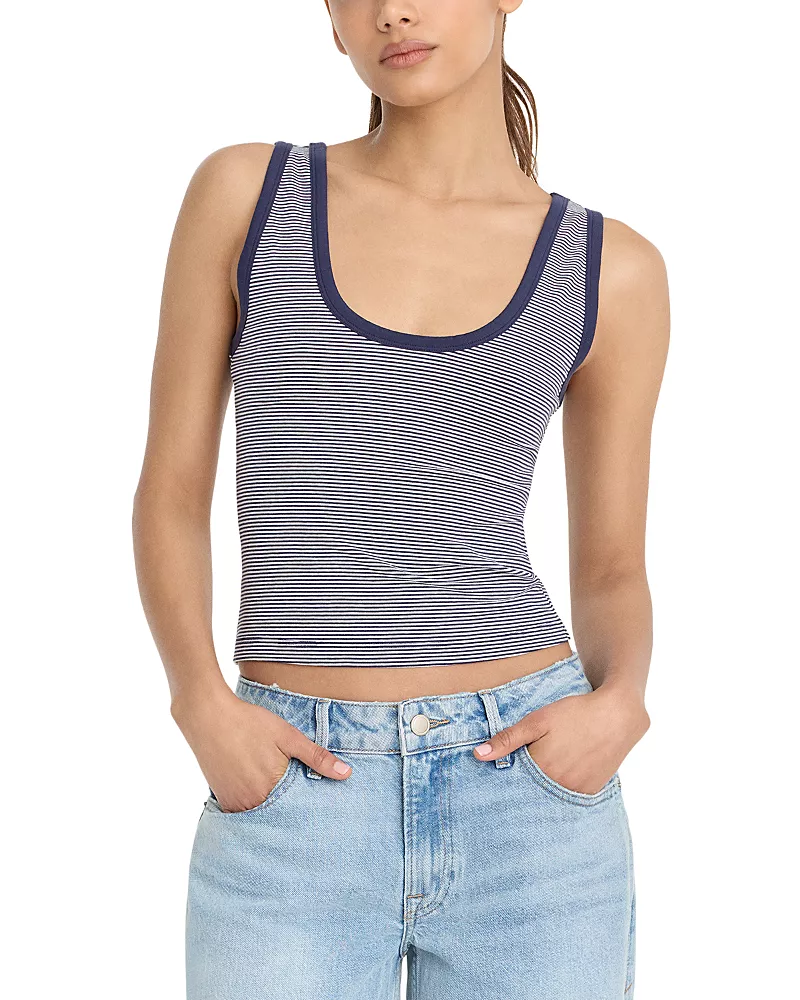 Good American Super Stretch Ringer Tank Top