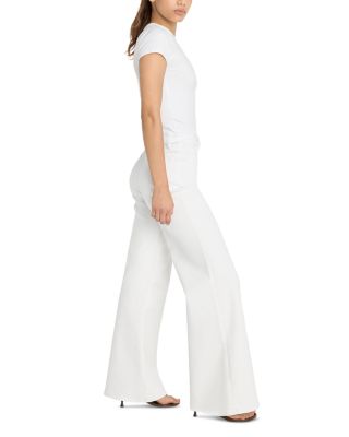 Good Waist High Rise Palazzo Jeans in White001