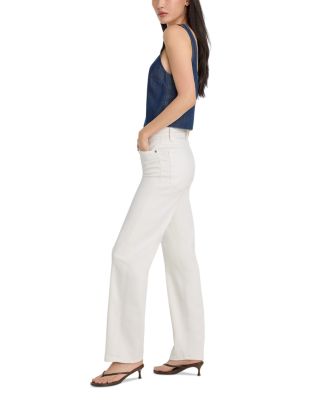 Good High Rise True Straight Jeans in White001