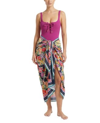 Taylor Lace-Up Underwire One-Piece Swimsuit in Eco Texture