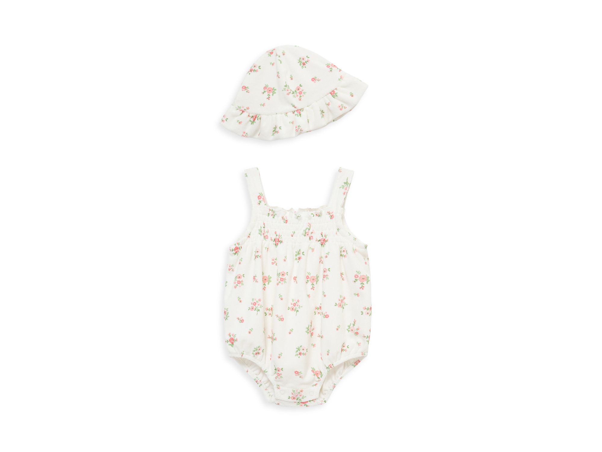 Girls' Ditsy Bubble Romper & Hat Set - Baby - Image 1