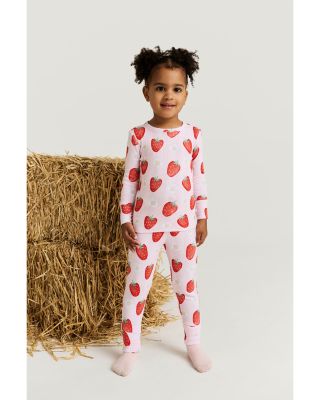Girls' Penny Pointelle Long Sleeve Basic Pajamas - Little Kid