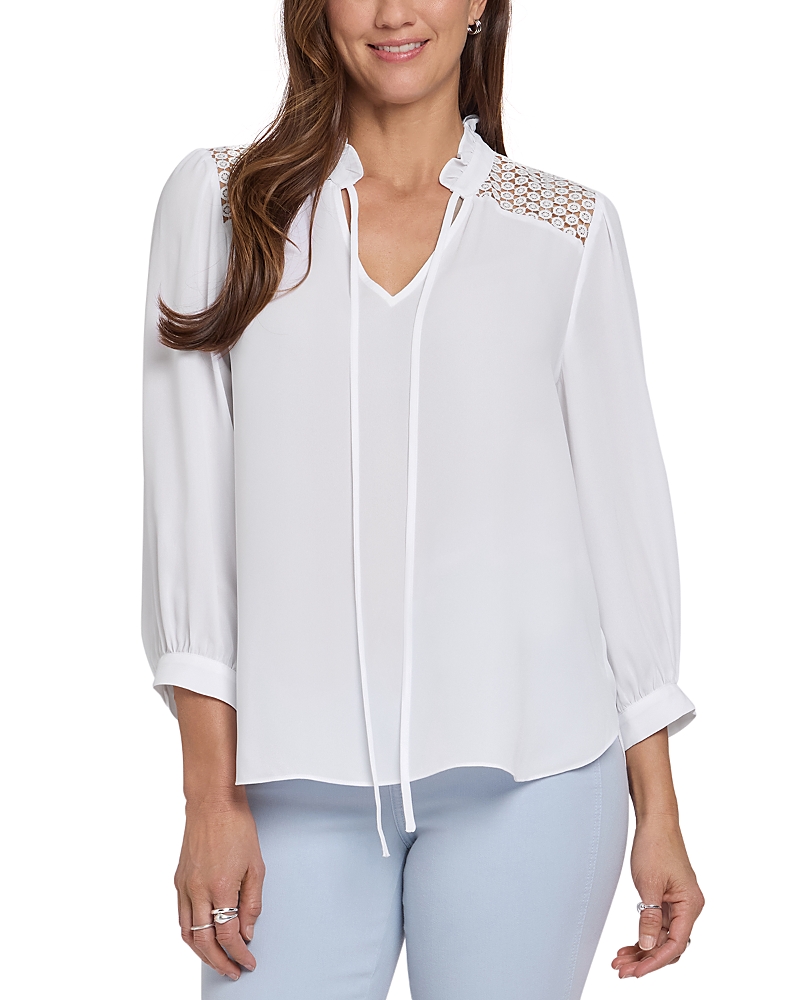 Nydj Lorelei Lace Yoke Blouse