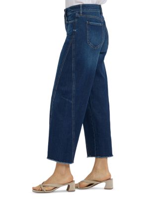 Alyssa Side Panel High Rise Relaxed Crop Jeans in Sunset Villa