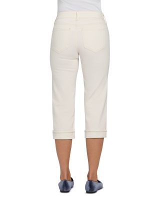 Marilyn Straight Crop Cuff Jeans in Vintage White