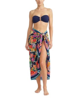  Melanie Border Print Pareo Cover-Up