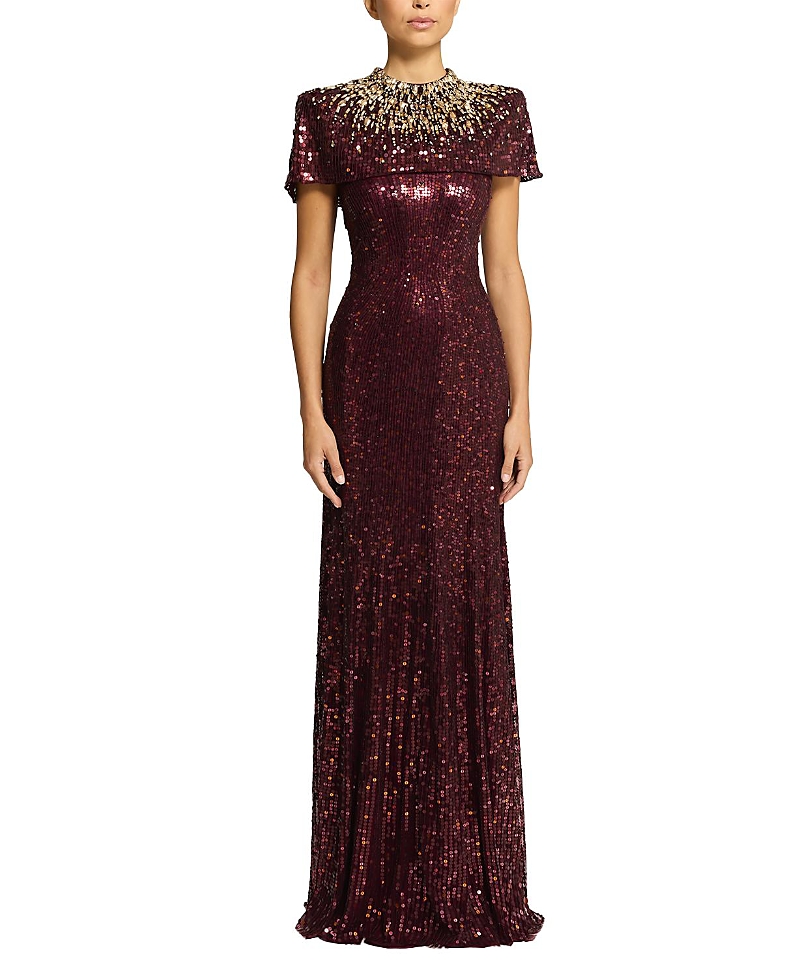 Jenny Packham Radiant Sequin-Embellished Gown