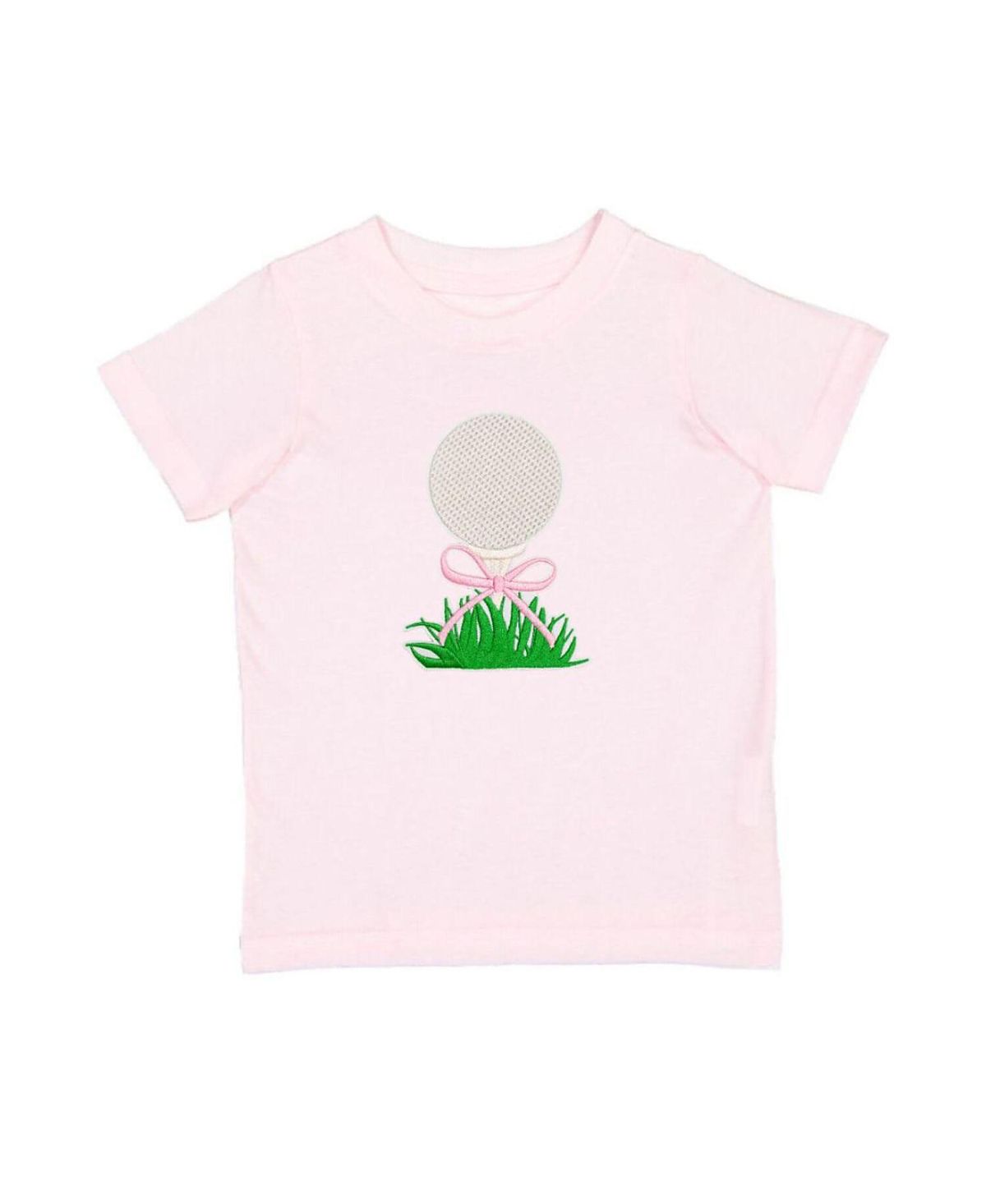 Sweet Wink Girls' Golf Tee Bow Patch Short Sleeve T-Shirt- Baby, Little Kid