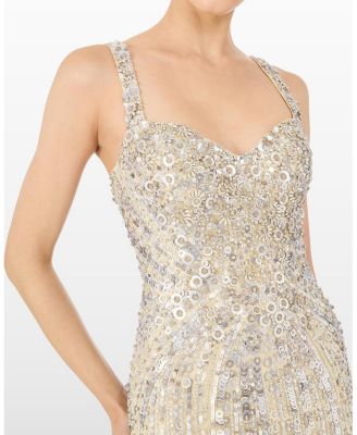  Da Vinci Sequin-Embellished Dress