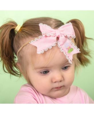 Girls' Golf Tee Embroidered Lace Bow Baby Headband - Baby