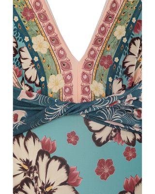 Ellis Plume Plunging Neck Swimsuit