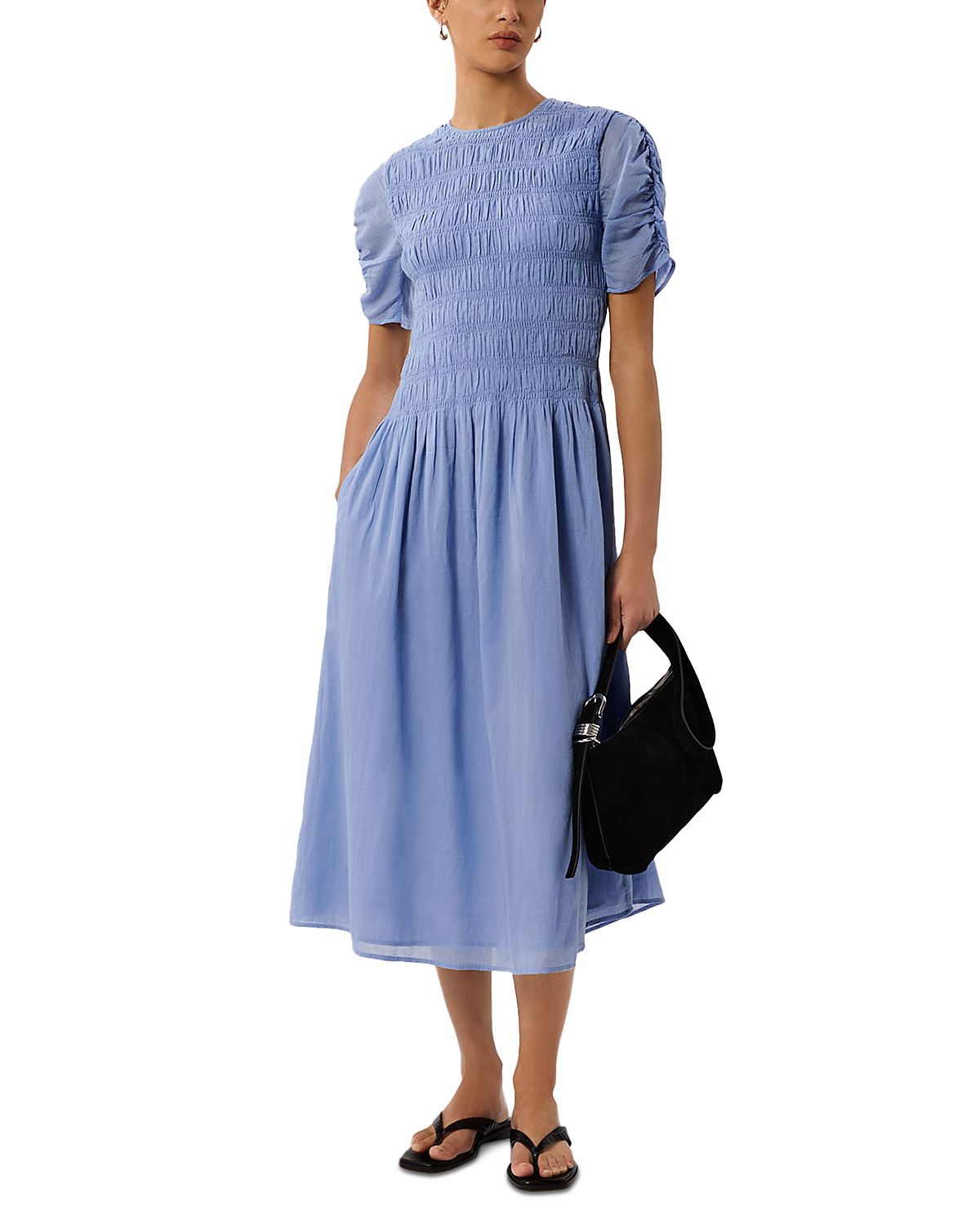 Whistles Avery Smocked Dress