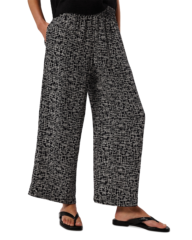 Whistles Woven Grid Crop Trousers