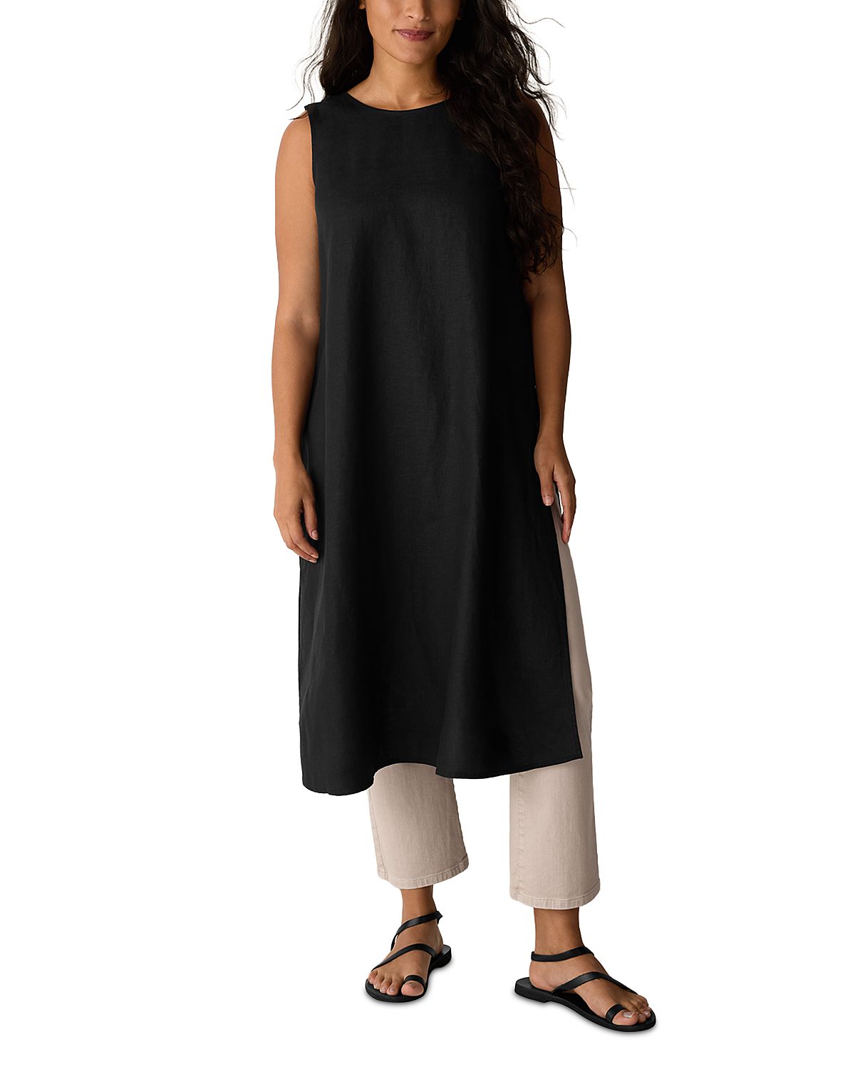 Eileen Fisher Round Neck Sleeveless Tunic