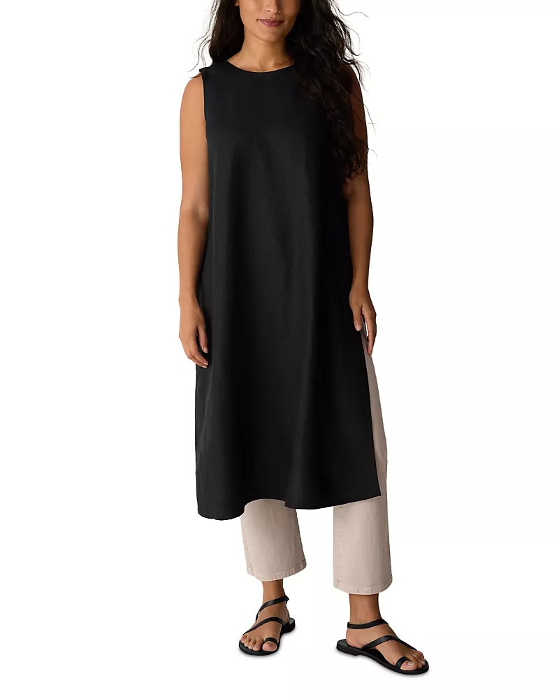 Eileen Fisher Round Neck Sleeveless Tunic