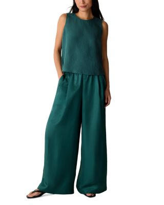 High Waisted Pleated Wide Leg Pants