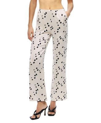  Printed Wide-Leg Pants