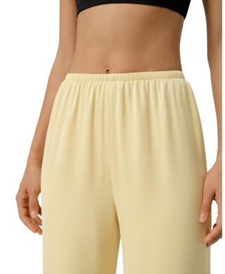  Stretch Silk Georgette Straight-Leg Pant