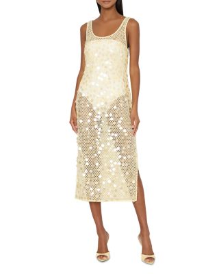 Crochet Paillette Dress Swim Cover-Up