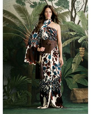 Royal Garden Maxi Crepe Dress