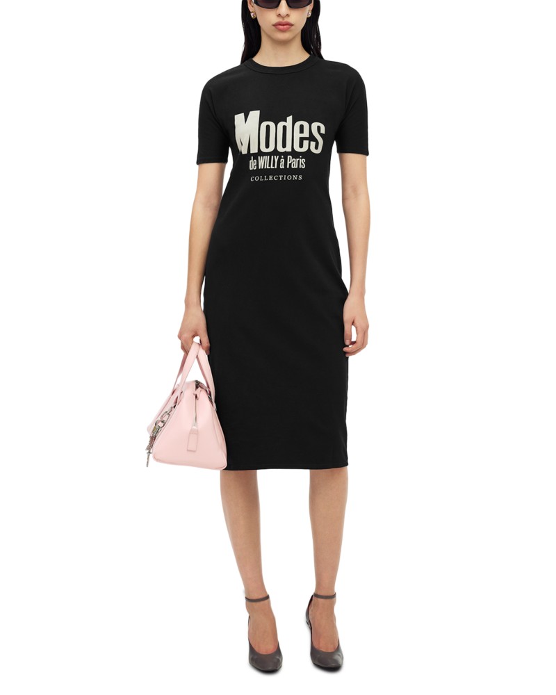 Willy Chavarria Modes de Willy T-Shirt Dress in Black