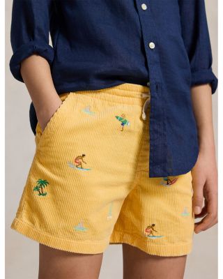 Boys' Polo Prepster Embroidered Corduroy Shorts - Little Kid, Big Kid