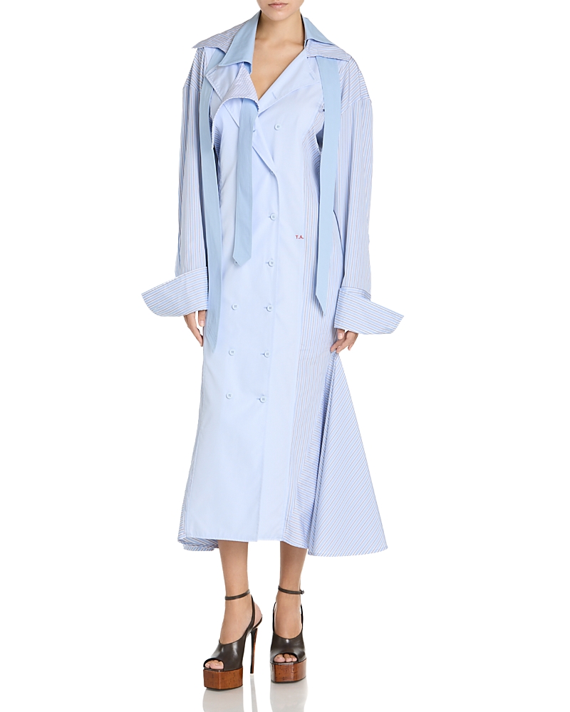 The Attico Midi Double Breasted Shirt Dress