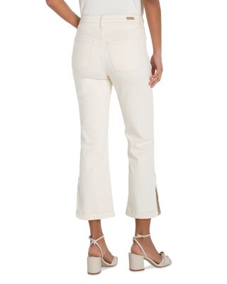 Hannah High Rise Crop Flare Jeans in Desert Dunes