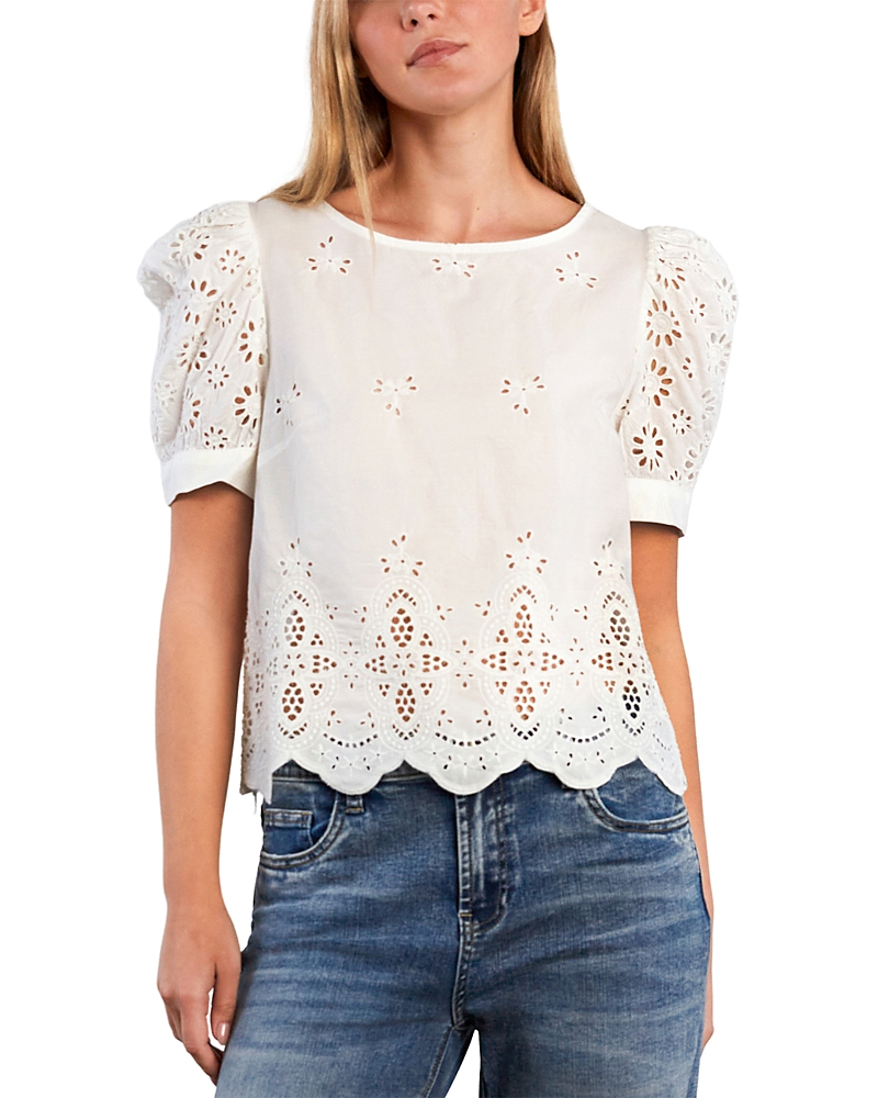 Billy T Halo Eyelet Top