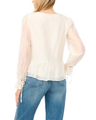 Tie Front Peplum Top