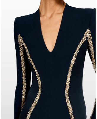  Ghost orchid Embellished Long-Sleeve Maxi Dress