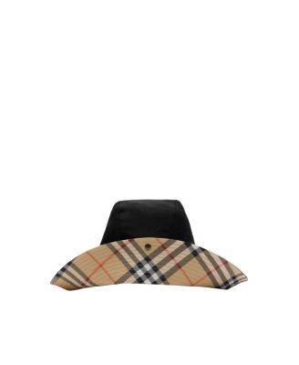 Check Brim Gabardine Hat