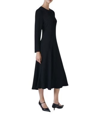 Cora Crepe Tie Front Midi Dress