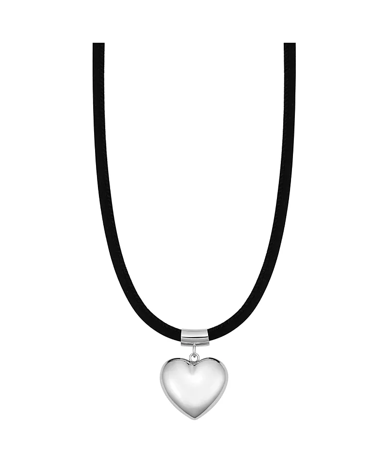 Oradina Sterling Silver Lover Cord Pendant Necklace