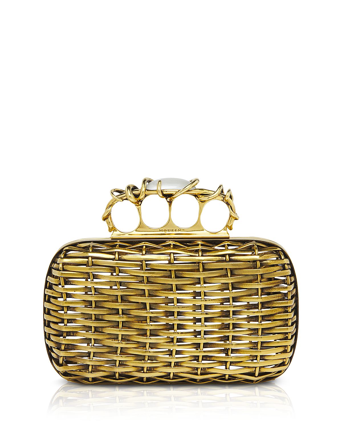 McQueen Brass Basket Clutch