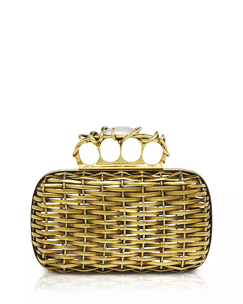 McQueen Brass Basket Clutch