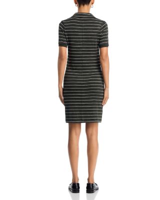 The Knit Stripe Polo Mini Dress