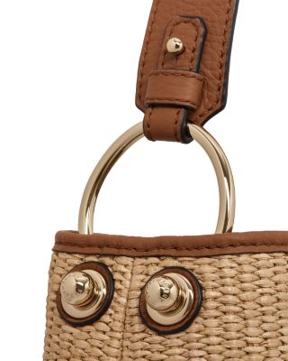 Lana Small Woven Raffia Hobo Bag