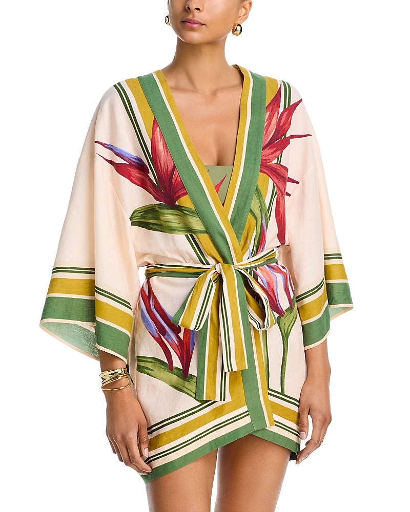 Farm Rio Strelitzia Kimono Swim Cover-Up