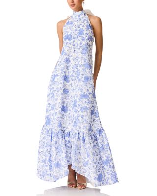Elin Floral Halter Gown
