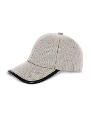 Leather Trim Baseball Hat