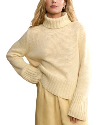 Jenni Kayne Jet Cashmere Cropped Turtleneck Sweater