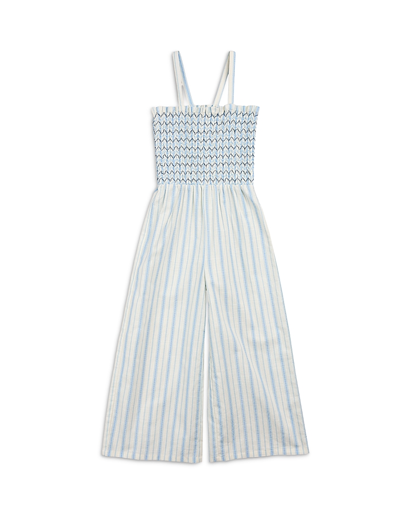 Miles The Label Girls' Striped Long Tank Jumpsuit - Little Kid